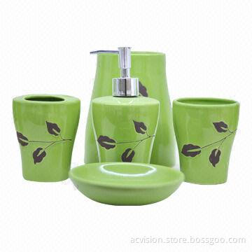 Ceramic Bathroom Set, 5pcs, Suitable or Hotels, High-quality Bathroom Accessories